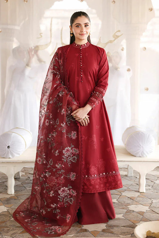 Cross Stitch - Unstitched Premium Eid Lawn - Rouge Flare