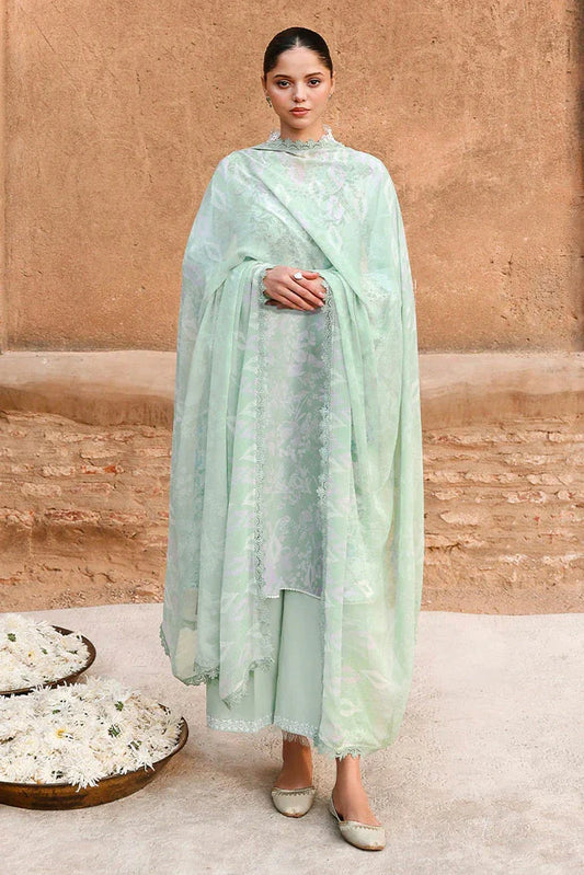 Cross Stitch - Unstitched Premium Eid Lawn - Sage Green