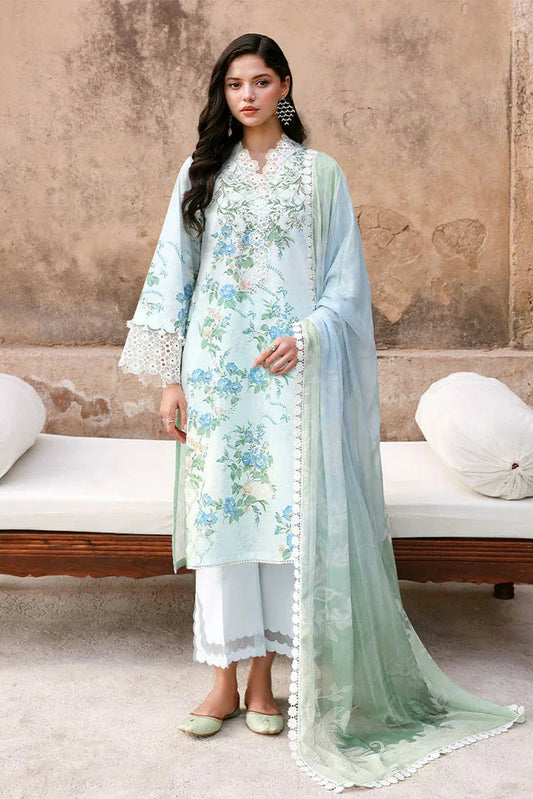 Cross Stitch - Unstitched Premium Eid Lawn - Saeafoam Treasure