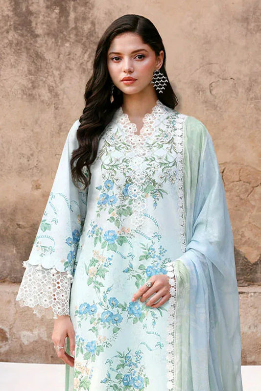 Cross Stitch - Unstitched Premium Eid Lawn - Saeafoam Treasure