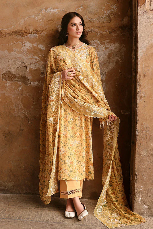 Cross Stitch - Unstitched Premium Eid Lawn - Sunlit Hue
