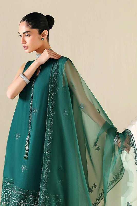 Cross Stitch - Embroidered Chiffon Edit Vol 2 - Emerald Moss
