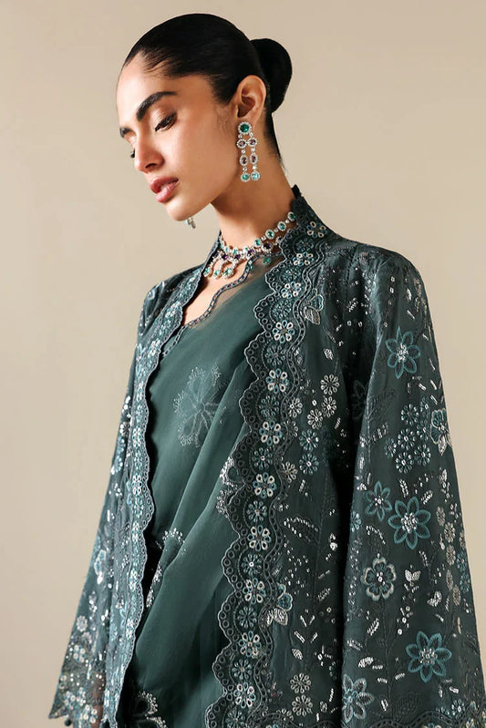 Cross Stitch - Embroidered Chiffon Edit Vol 2 - Dark Sea