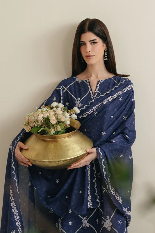 Cross Stitch - Embroidered Lawn Edit Vol 3 - Midnight Iris
