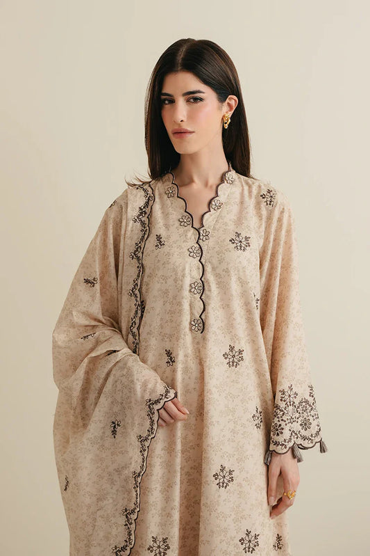 Cross Stitch - Embroidered Lawn Edit Vol 3 - Ivory Noir