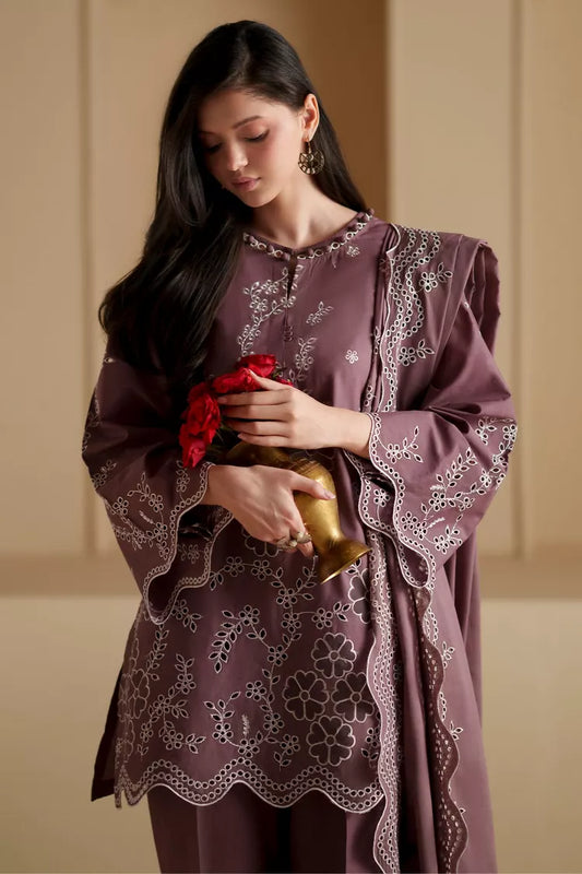 Cross Stitch - Chikankari Edit Vol 3 - Ash Plum
