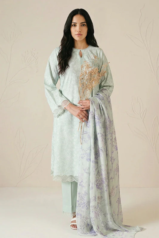 Cross Stitch - Daily Unstitched Printed Lawn Vol 3 - Harbor Gray