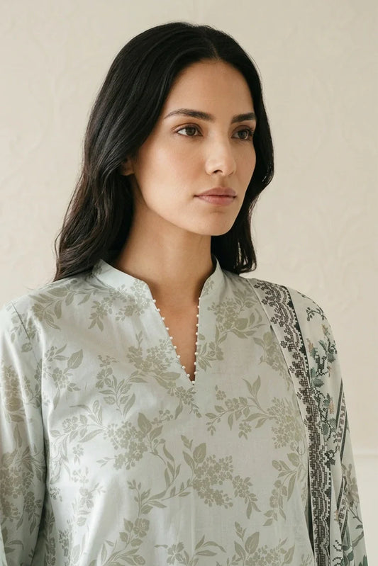 Cross Stitch - Daily Unstitched Printed Lawn Vol 3 - Serene Whisper