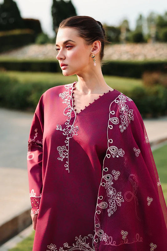 Cross Stitch - Embroidered Lawn Edit Vol 2 - Plum Essence