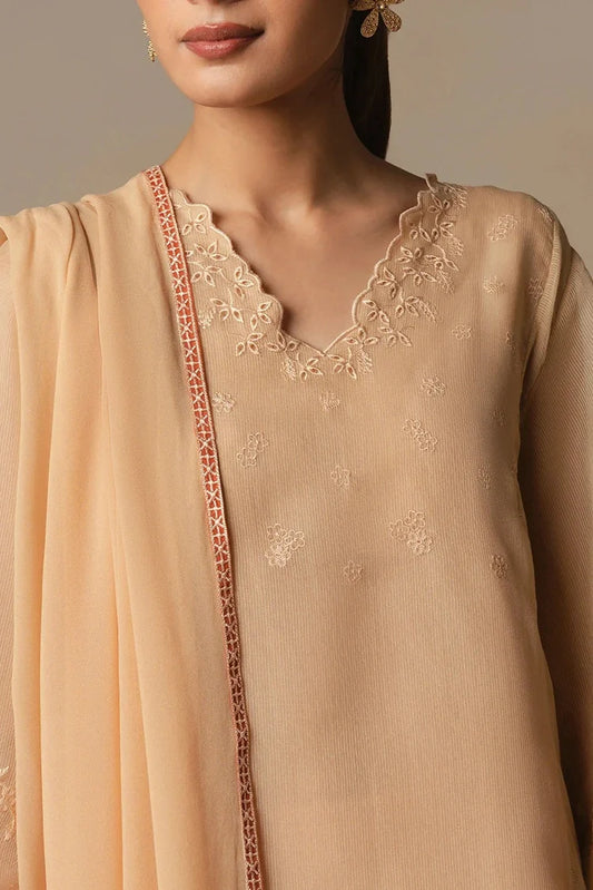 Cross Stitch - Light Taupe - 3 Piece