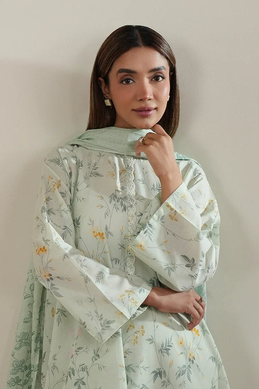 Cross Stitch - Soft Green - 2 Piece