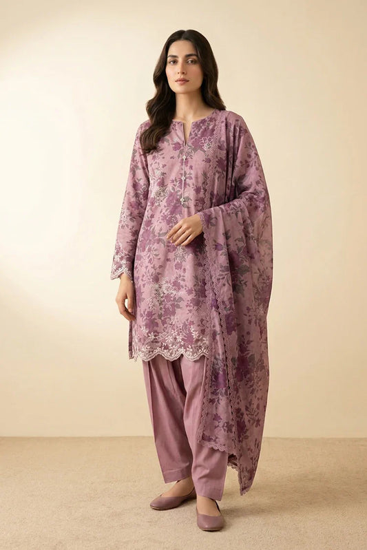 Cross Stitch - Daily Unstitched Printed Lawn Vol 4 - Petal Posh