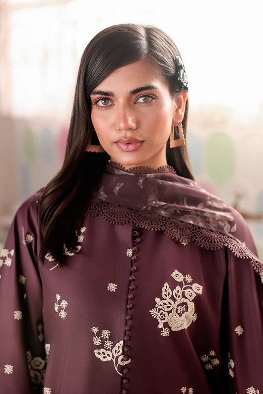 Cross Stitch - Unstitched Premium Lawn Vol 3 - Shadow Perse