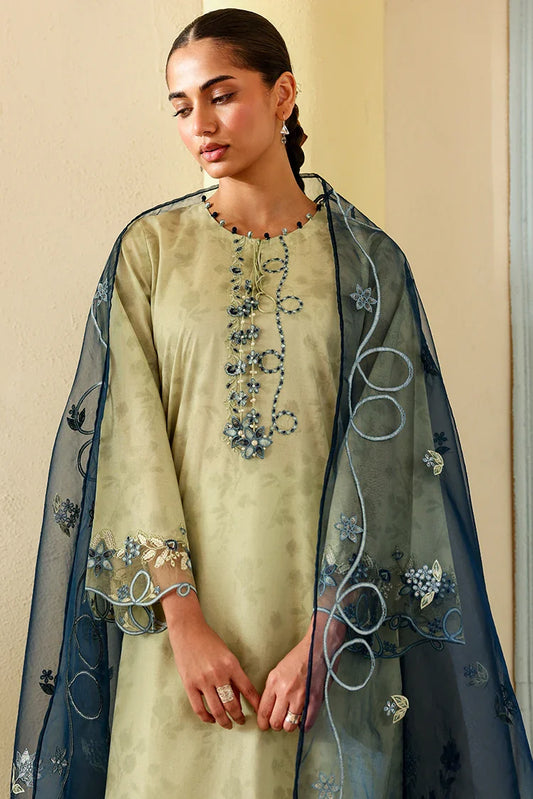 Cross Stitch - Unstitched Premium Lawn Vol 3 - Ethnic Fluer