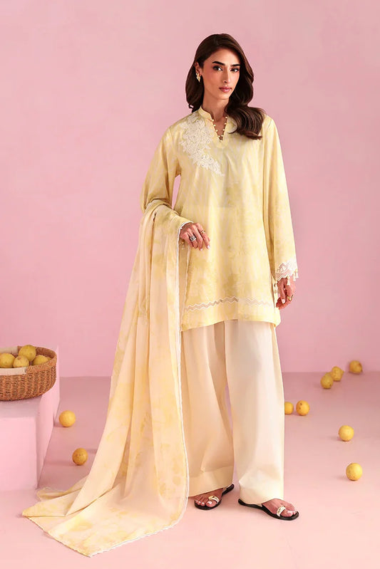 Cross Stitch - Unstitched Premium Lawn Vol 3 - Floral Haze