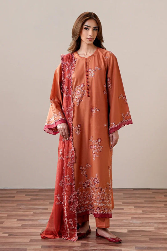 Cross Stitch - Embroidered Suit - 3 Piece - Scarlet Ember