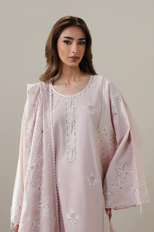 Cross Stitch - Embroidered Suit - 3 Piece - Petal Dusk