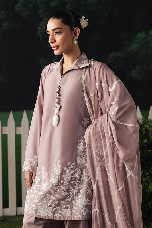 Cross Stitch - The Monsoon Edit - Unstitched - Mauve Whisper