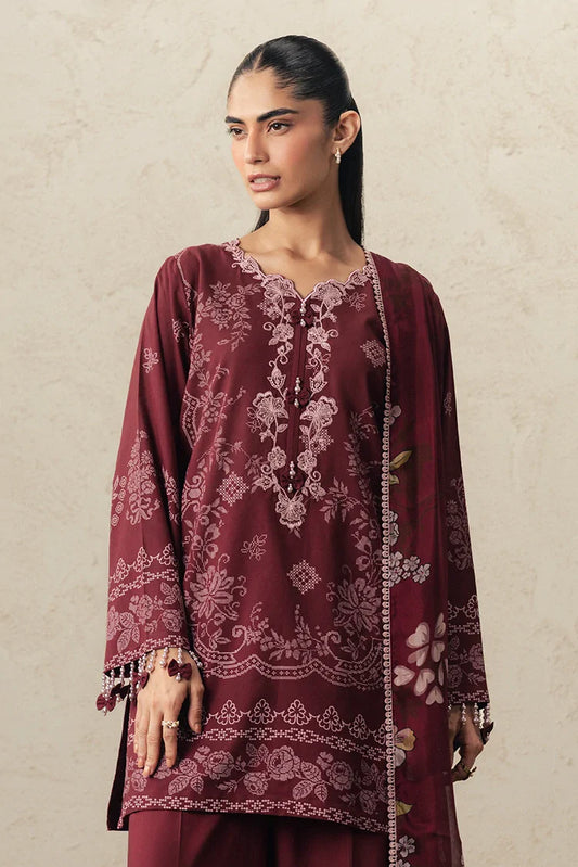 Cross Stitch - The Monsoon Edit - Unstitched - Velvet Whisper