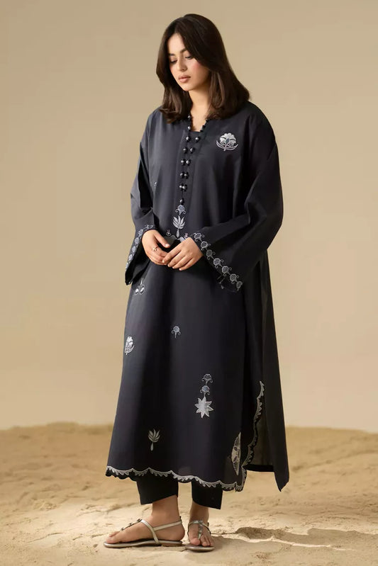 Cross Stitch - Noir Shadow Embroidered Cambric Shirt