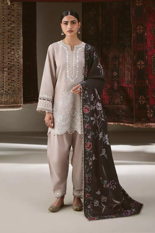 Cross Stitch - Petal Haze Khaddar Printed Suit - 3 Piece