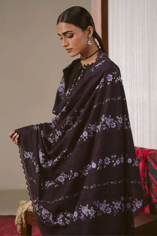 Cross Stitch - Sable Floret Khaddar Printed Suit - 3 Piece
