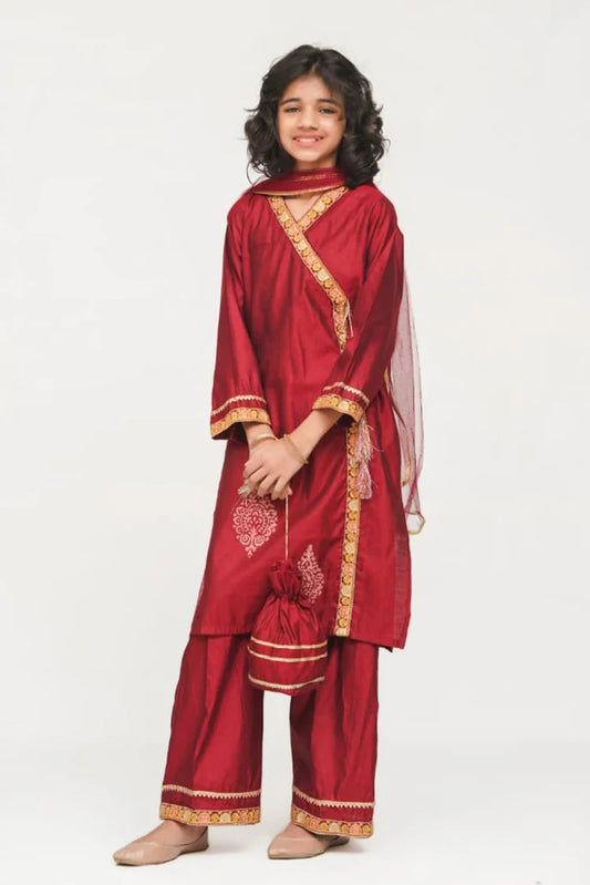 Abar - Farah Spring Bloom - 2 Piece - Chic Maroon