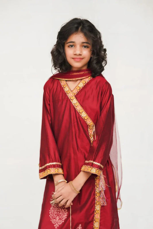 Abar - Farah Spring Bloom - 2 Piece - Chic Maroon