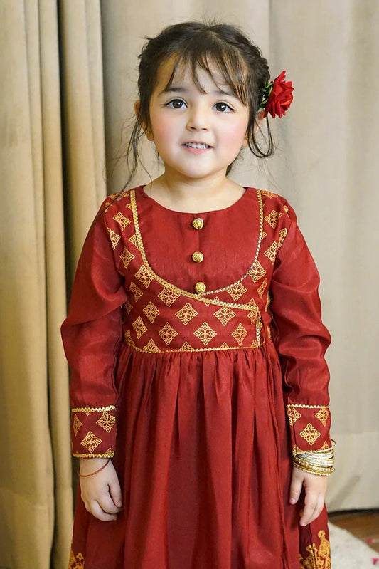 Modest - 3 Piece Rawsilk Printed Suit