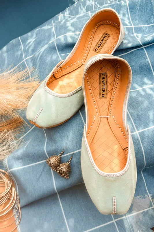 Chapter 13 - Micro Velvet Khussa - Ice Blue