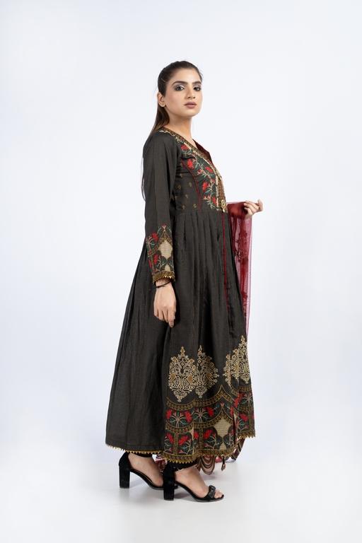 Ellena - 3-PC Stitched Masoori Cotton Suit