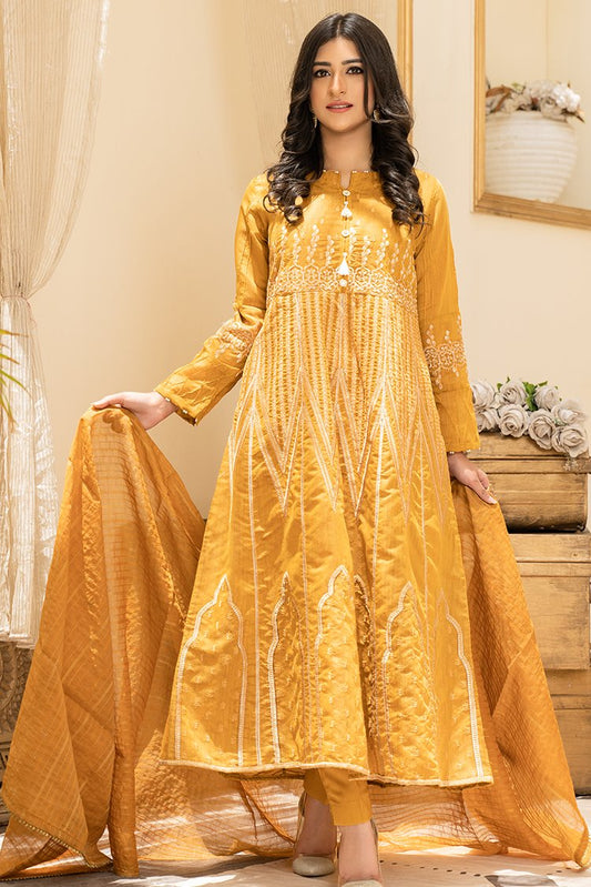 Ellena - 3-PC Stitched Paper Cotton Suit