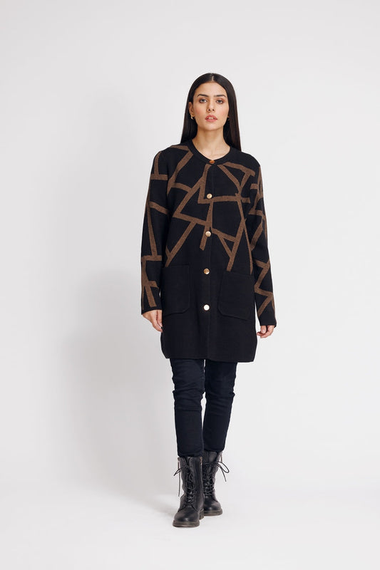 Ellena - Round Neck Cardigan Sweater