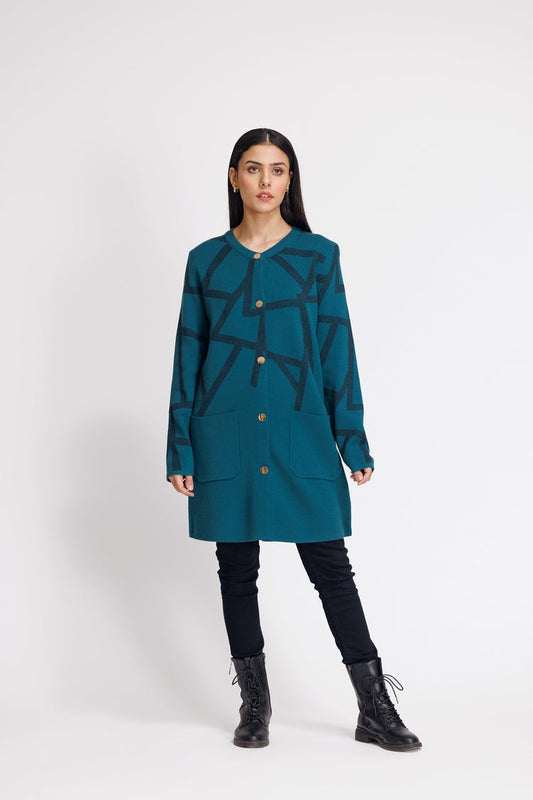 Ellena - Round Neck Cardigan Sweater
