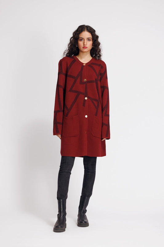 Ellena - Round Neck Cardigan Sweater