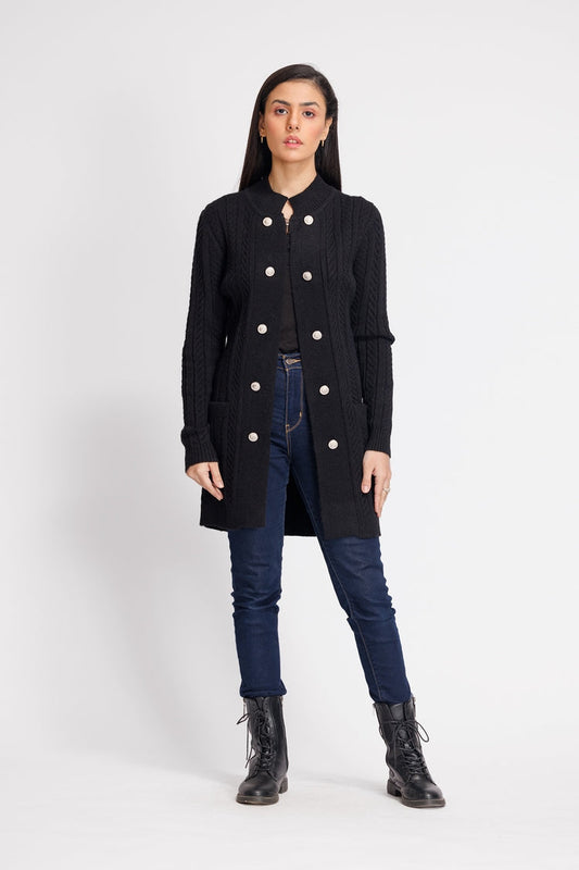 Ellena - Round Neck Cardigan Sweater