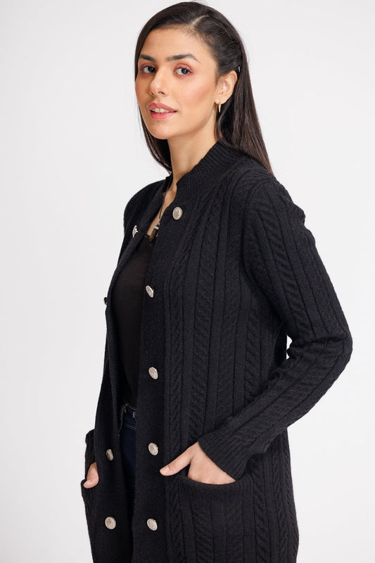 Ellena - Round Neck Cardigan Sweater