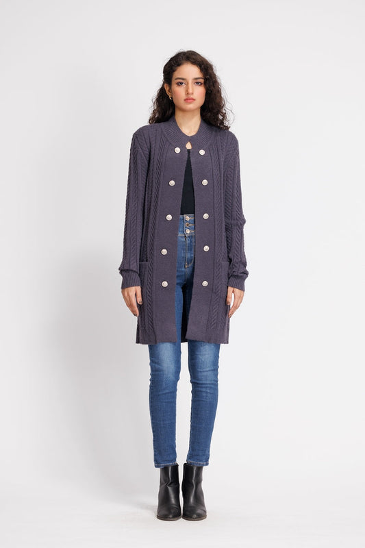 Ellena - Round Neck Cardigan Sweater