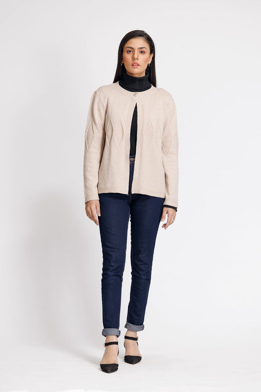 Ellena - Round Neck Cardigan Sweater