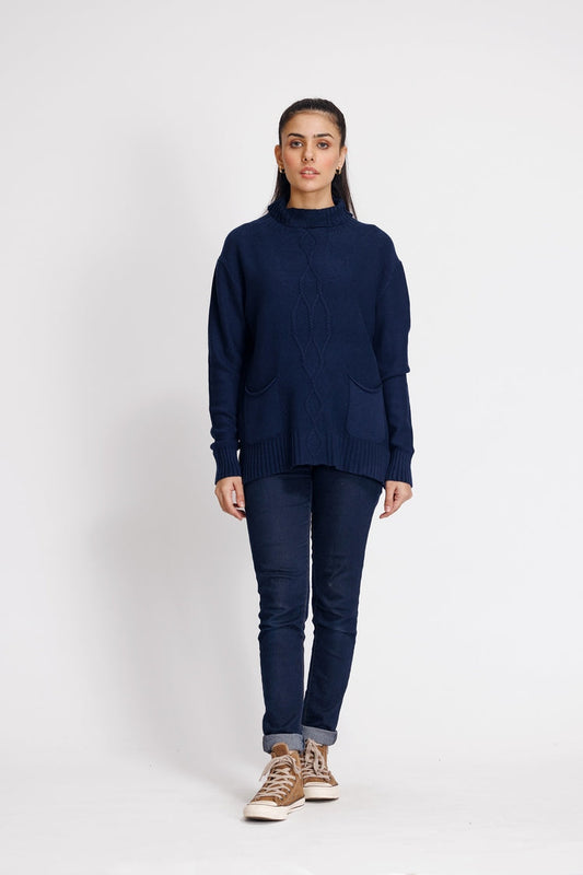 Ellena - Turtle Neck Pullover Sweater
