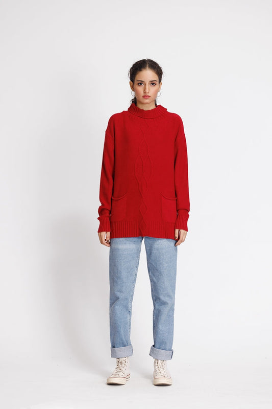 Ellena - Turtle Neck Pullover Sweater