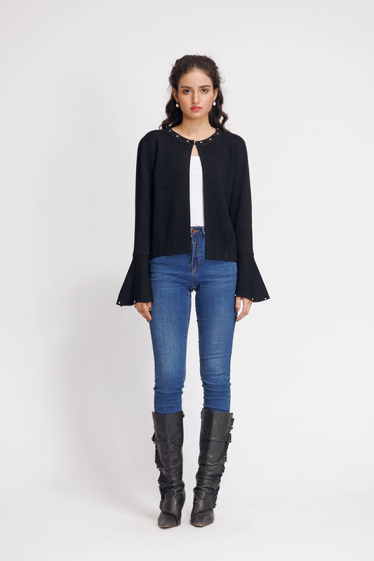 Ellena - Round Neck Cardigan Sweater