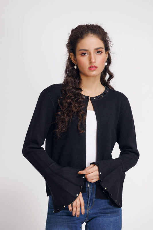 Ellena - Round Neck Cardigan Sweater