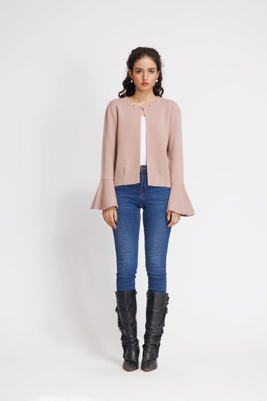 Ellena - Round Neck Cardigan Sweater