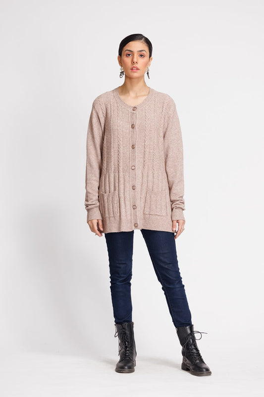 Ellena - Round Neck Cardigan Sweater