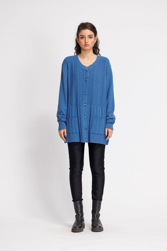 Ellena - Round Neck Cardigan Sweater