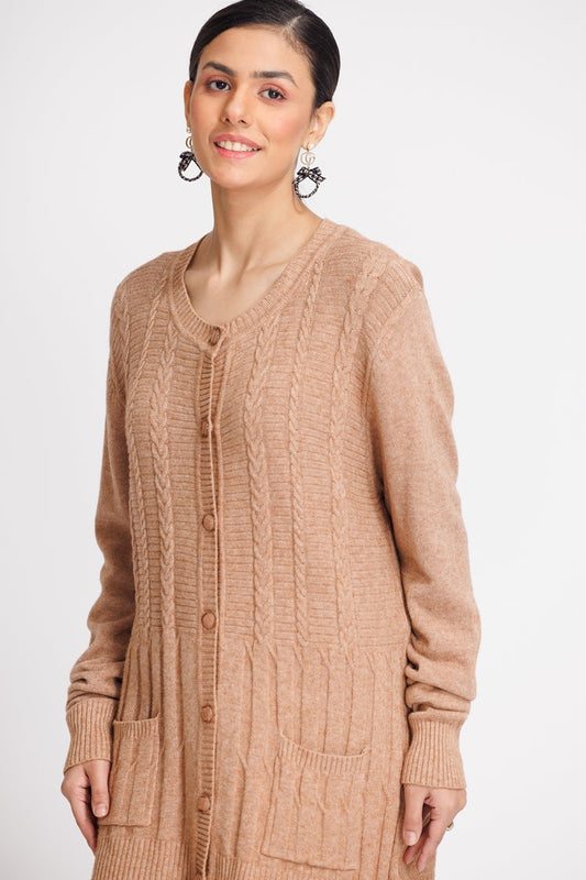 Ellena - Round Neck Cardigan Sweater
