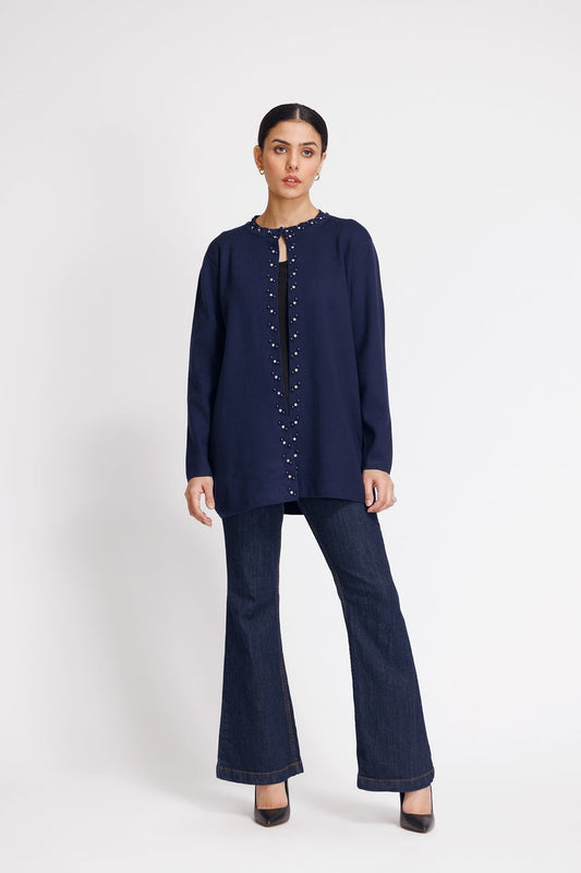 Ellena - Round Neck Cardigan Sweater