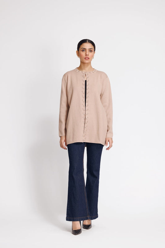 Ellena - Round Neck Cardigan Sweater