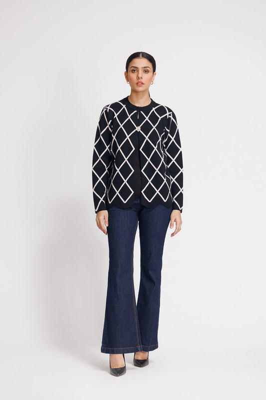 Ellena - Round Neck Cardigan Sweater